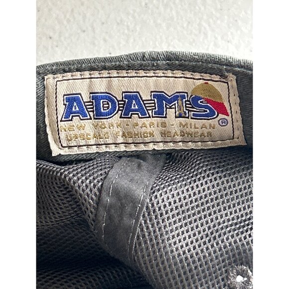 Adams Gray Baseball Cap/Hat Embroidered One Turtle At A Time W/ Leather Strap - Picture 5 of 6